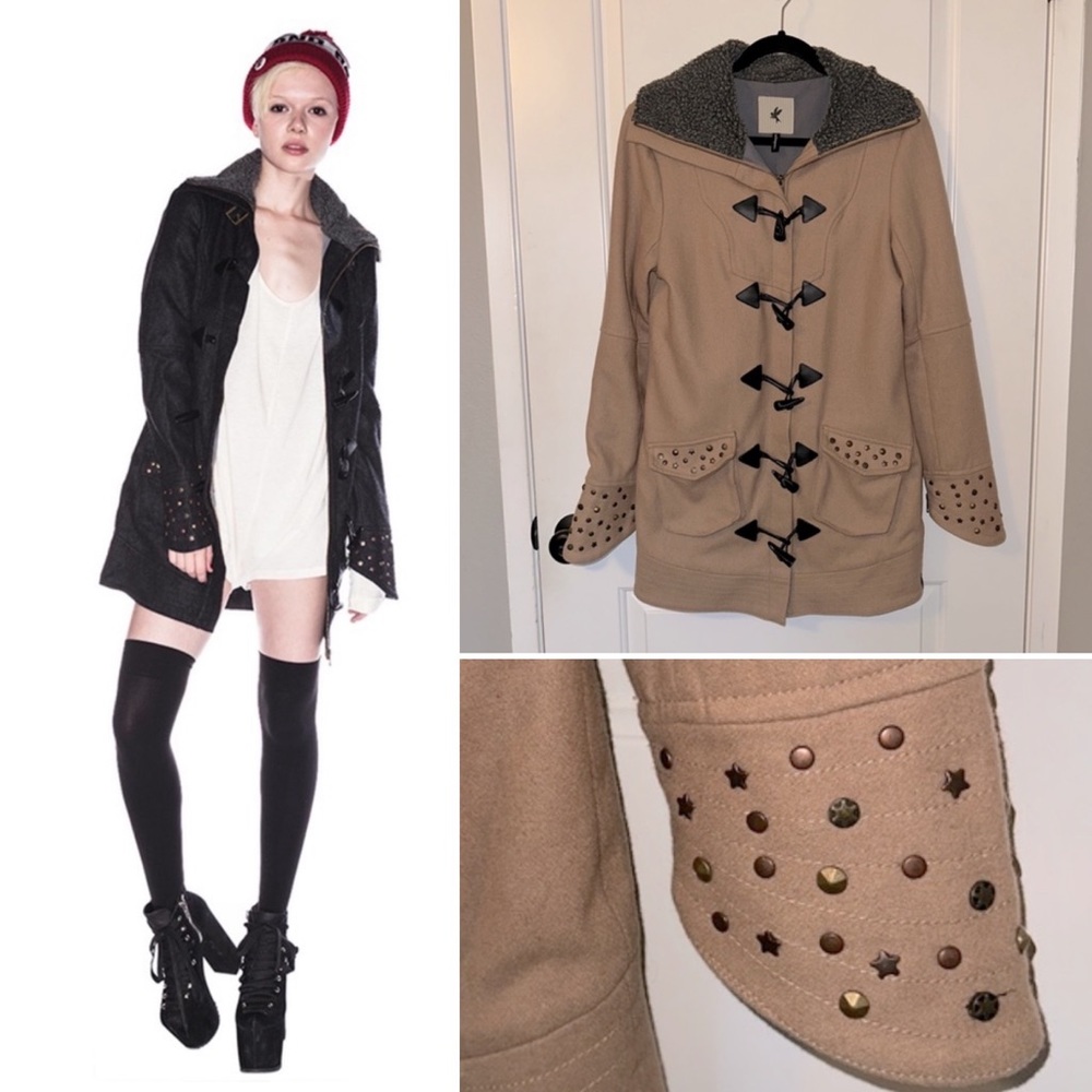 EUC One Teaspoon Hendrix Wool Blend Pea Coat
